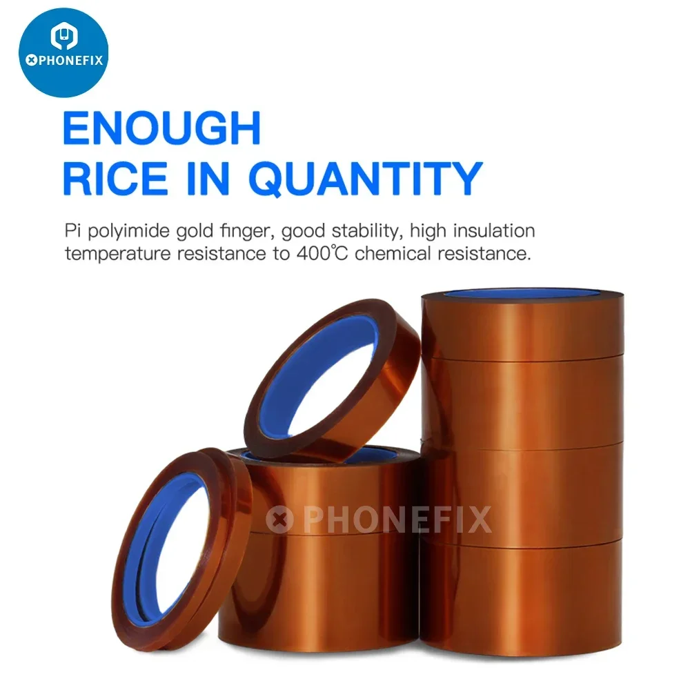 1/3/5PC BGA Tape Polyimide Heat Resistant Adhesive Tape Phone BGA Soldering Thermal Insulation Tape 3D Printing Board Protection