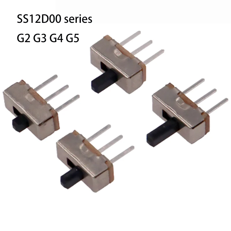 

SS12D00 SS12D00G2/G3/G4/G5 небольшой тумблер 3-контактный 2-скоростная горизонтальная ручка 1P 2T высота ручки 3/4/5 мм