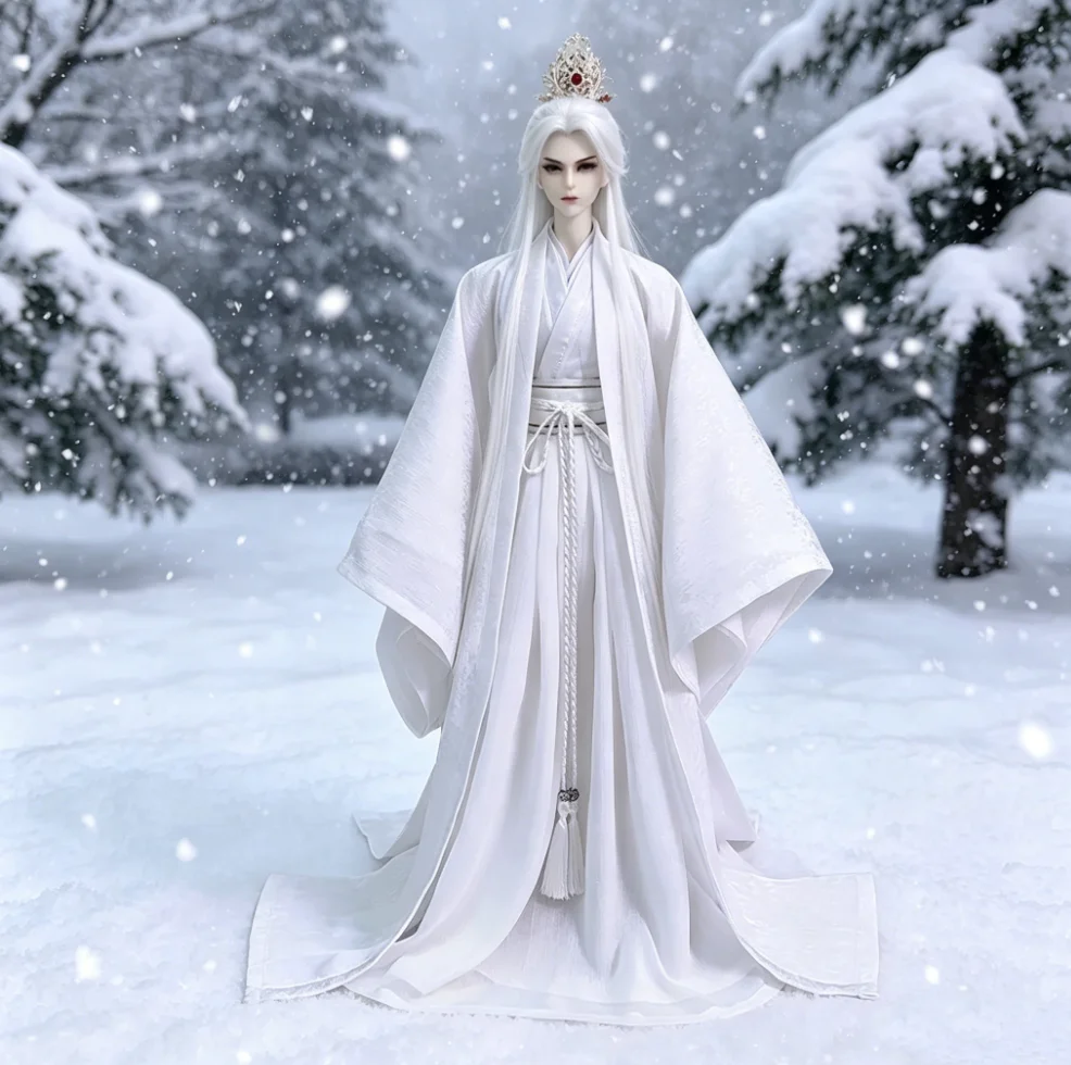 

1/3 1/4 1/5 1/6 BJD Doll Clothes, TD68cm Uncle Size Handsome White Ancient Style Dress Free Shipping