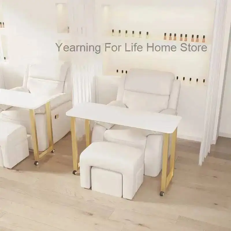 

Perfume Designer Modern Trendy Beauty Nail Tables Makeup Beauty Nail Tables Study Craft Throne Mesa De Manicure Lounge Furniture