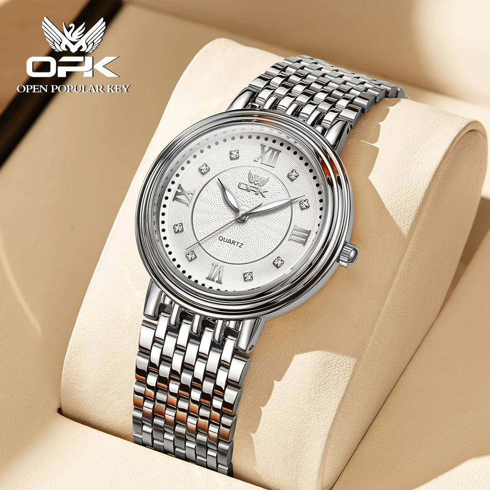 

OPK 6005 Luxury Brand Men Watches Waterproof Stainless steel Diamonds Man Wristwatches