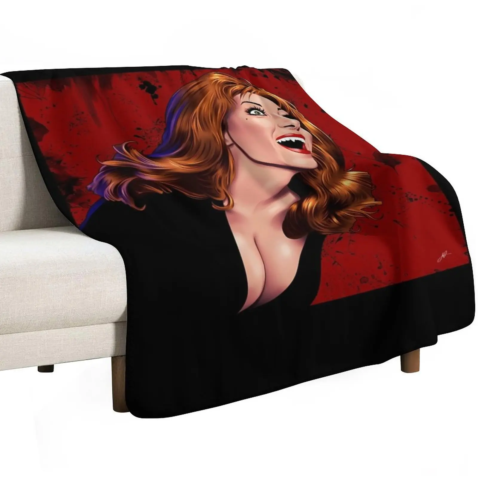 Countess Dracula Throw Blanket Thermal Cute Plaid decorative funny gift Flannel Plush Blankets