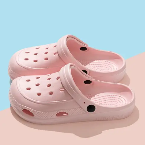 Classic Unisex Clogs EVA One-Piece Adjustable Heel Strap Durable Garden Shoes Beach Sandals Casual Slippers