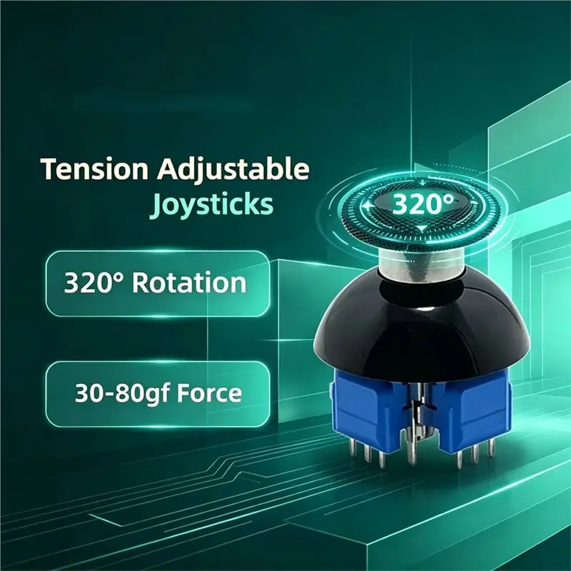 ABGI-TMR Joystick-Teile 320 ° Einstellbare Spannung, kein Drift für PS5-Ersatzteil – Detail 7
