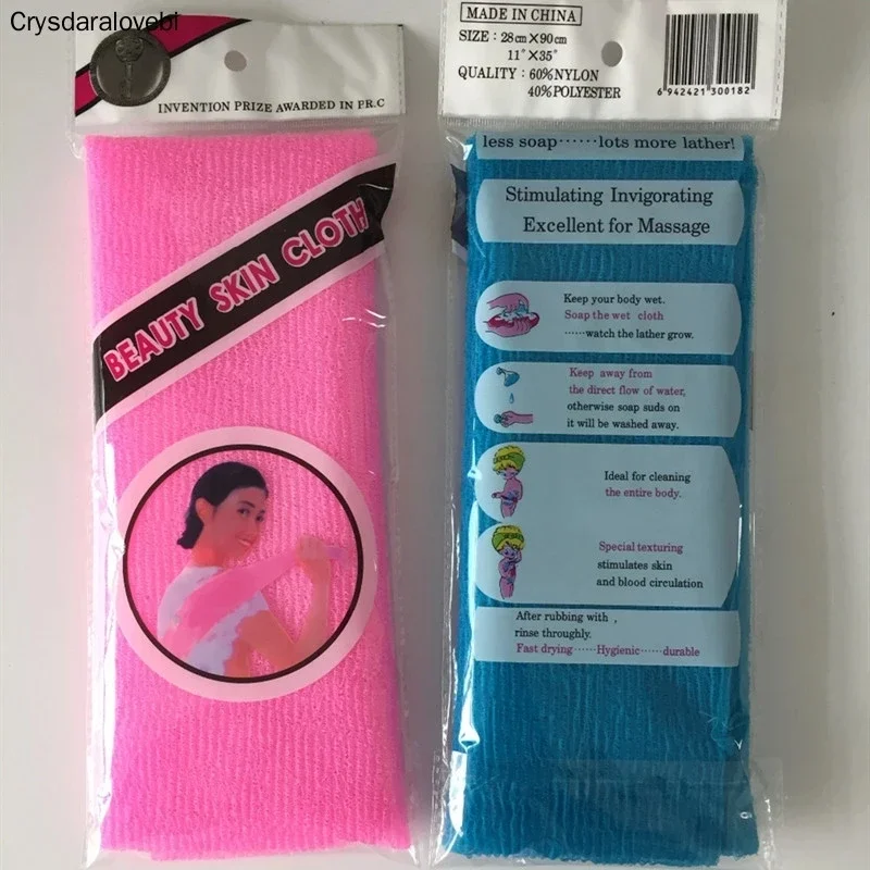10 ชิ้น/ล็อตความงามผิว exfoliating ผ้า washcloth ญี่ปุ่น body wash ผ้าขนหนูไนลอนผ้าเช็ดตัวผ้าขนหนูขัดผิว