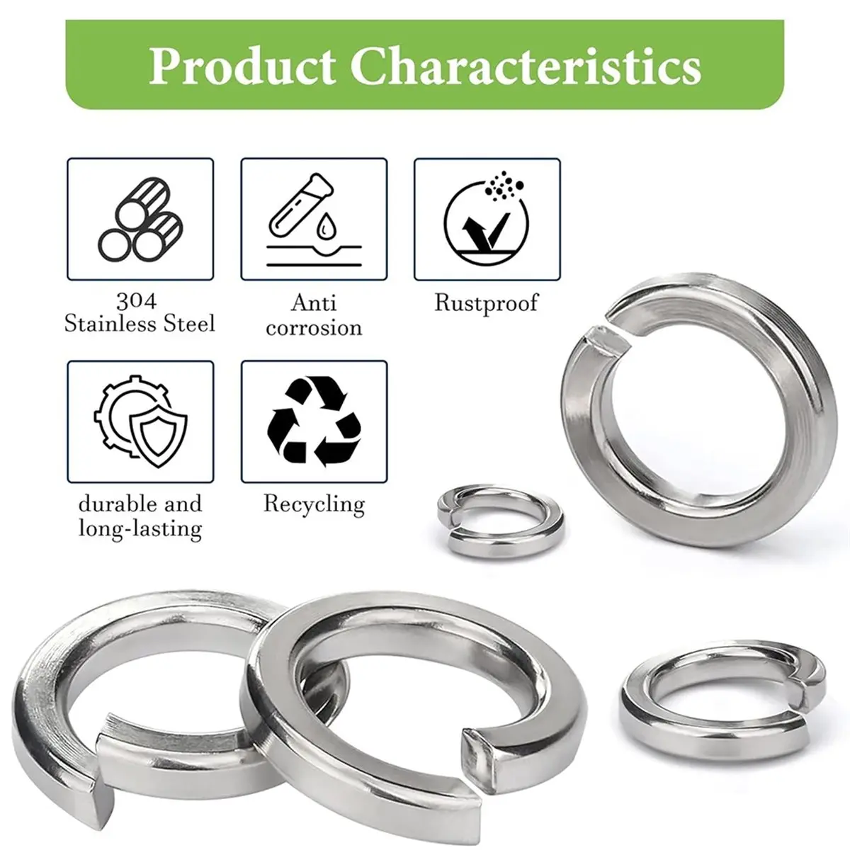 update. Spring Lock Washers Assortment Kit(1000 Pack), M2 M2.5 M3 M4 M5 M6 M8 M10 M12 Metric Split Lock Washer Set, Lock Washers