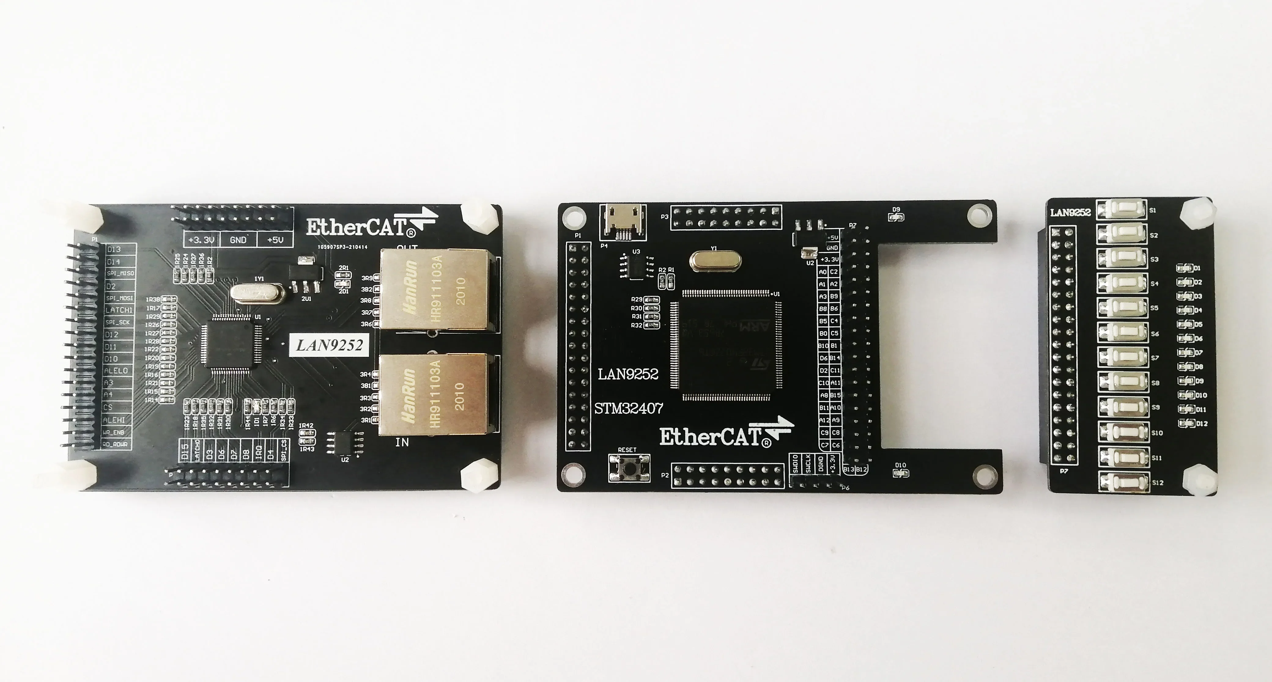 FMT .LAN9252 Slave LAN9252 Development Board EtherCAT Slave 32IO CIA402 STM32407 STM32F407ZGT6+LAN9252 architecture