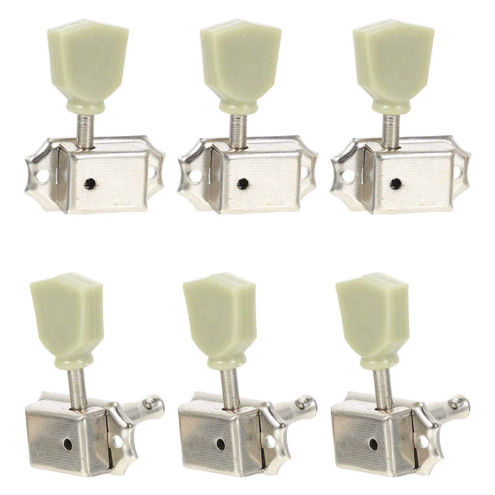 6Pcs Robust Guitar Tuning Pegs Professional Grade Machine Head Tuners for Steel String Acoustic Guitar Replacement Parts Long
