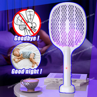 New Handheld Charging Electric Mosquito Swatter Large Capacity 2-in-1 Anti-mosquito Racket Automatic Killer Lamp Household Items