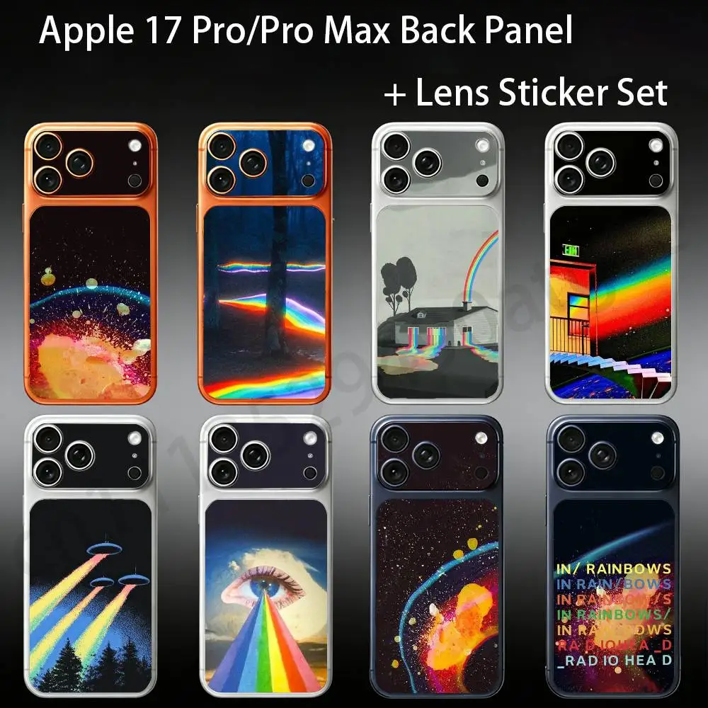 

The Bends In Rainbows For iPhone 17proMax/17pro Full Cover Decal Skin Wrap Colorful Rear Protective Sticker Film