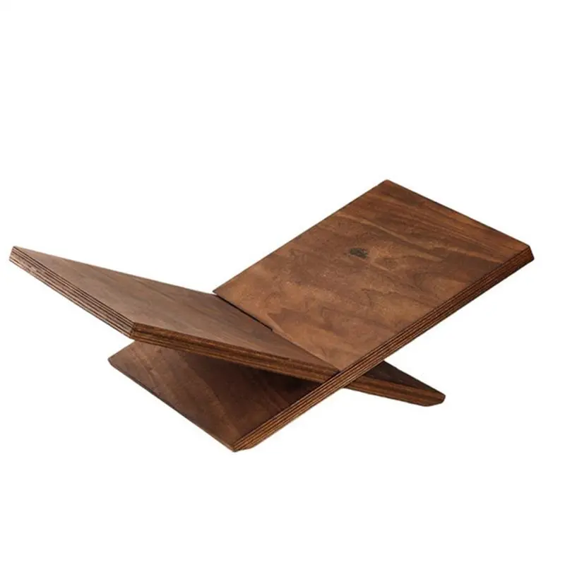 

Wooden Desktop Book Holder-Crossed Frame Design For Magazines, Cookbooks-Tabletop Bookstand Bookshelf