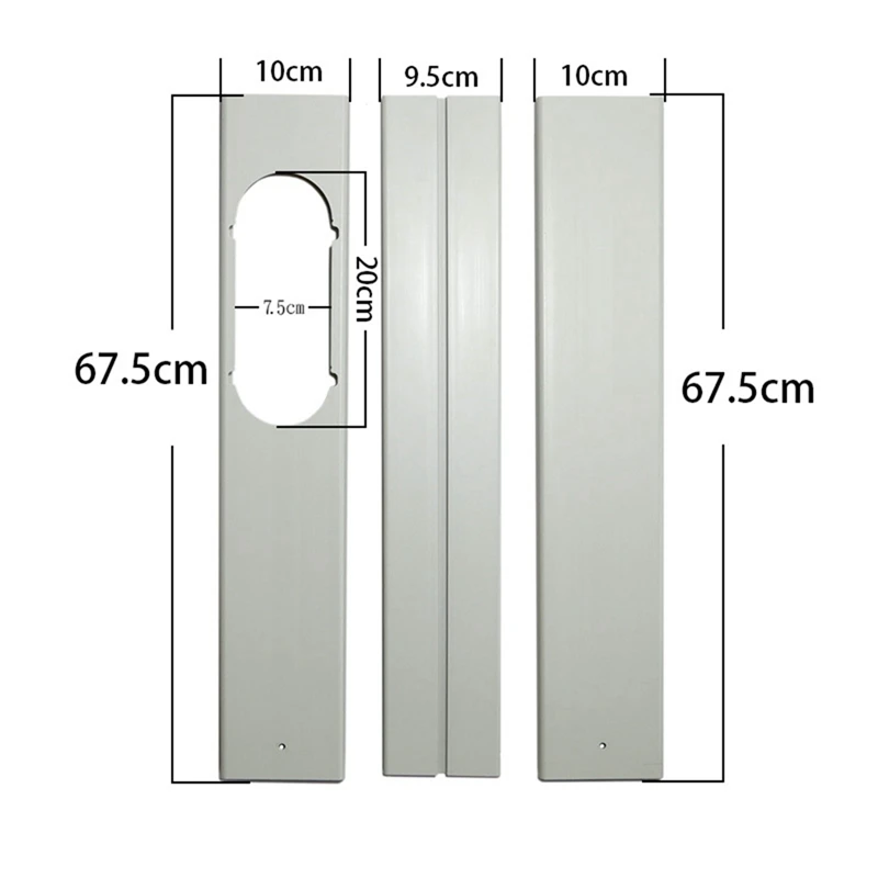 3 pièces Réglable Portable Fenêtre Kit Plaque pour Climatiseur Accessoires Climatiseur Fenêtre Attachment-68CM