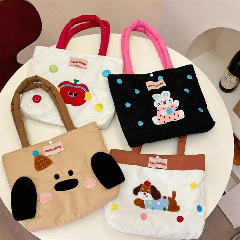 

Cute Animal Tote Shoulder Bag Large Capacity Handbag Women's Fashion Commuter Bag Portable Mountaineering Bag Christmas Gifts