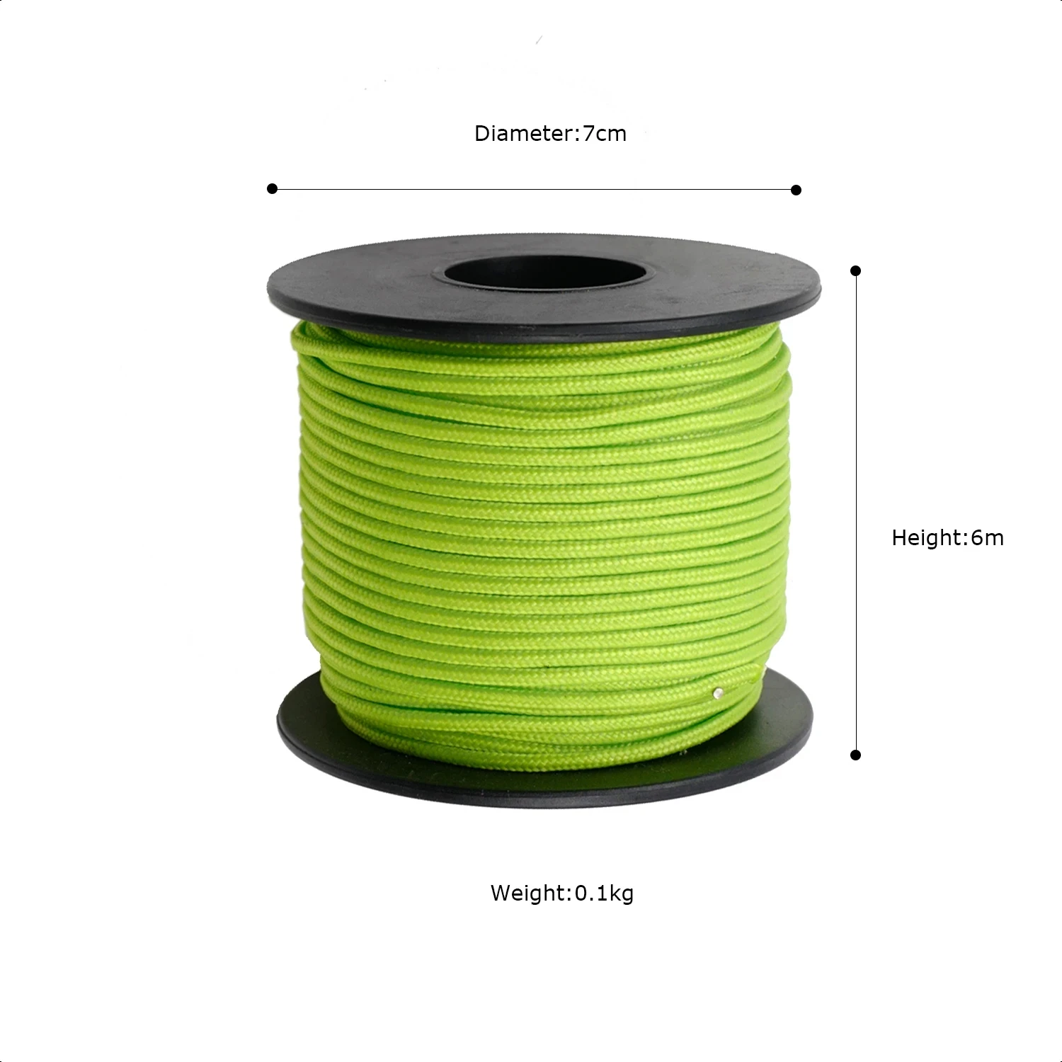 Carrete de microcable Mil Spec tipo I, ligero, muy duradero, equipo esencial perfecto para acampar y emergencias, Premium 100 f