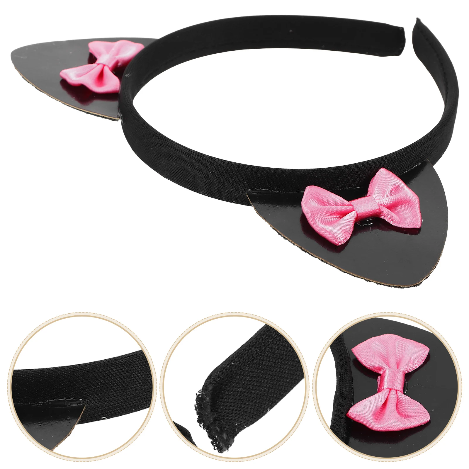 

Hair Accessories Cat Ears Headband Child Kitten Party Felt Cloth Animal Themed Spa