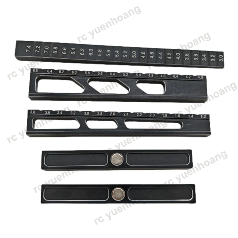 Herramienta de equilibrio de chasis de coche todoterreno modelo RC, medidor de altura de vehículo/soporte de ladrillo/asiento inferior, piezas de medición de ajuste