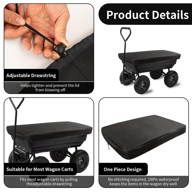 

Foldable WagonCart Cover Waterproof Picnic Cart Storage Bag Camping Trolley Dust Bag Dust Cover Rain Cover For Garden Shopping