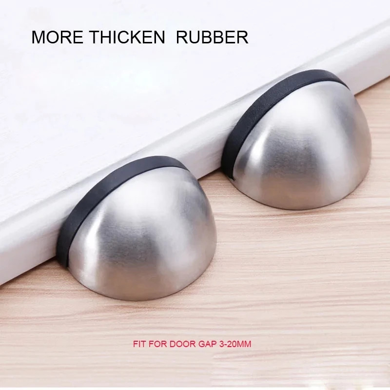 Stainless Steel  door stopper dual catch no punching door bumper  wedge wall Floor door stopper