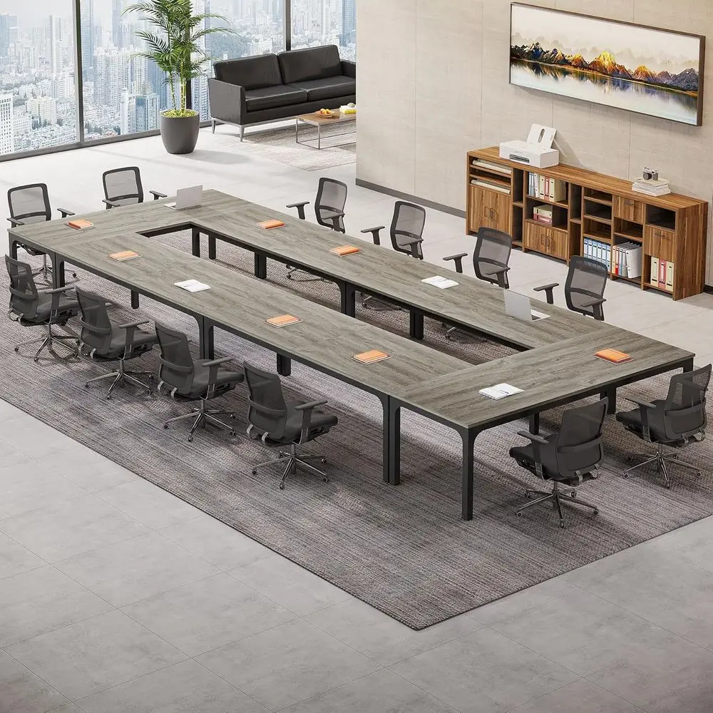 

Большой офисный конференц-стол 6,5 футов (ширина 78,74 дюйма x глубина 27,56 дюймов), современный стол для семинаров для зала заседаний (6 штук в комплекте)