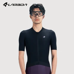 LAMEDA Cycling Jersey Man Summer Jersey MTB Anti-UV Bike Short Sleeve with 3 Pockets Men's Bicycle Riding Shirt Sports Clothing