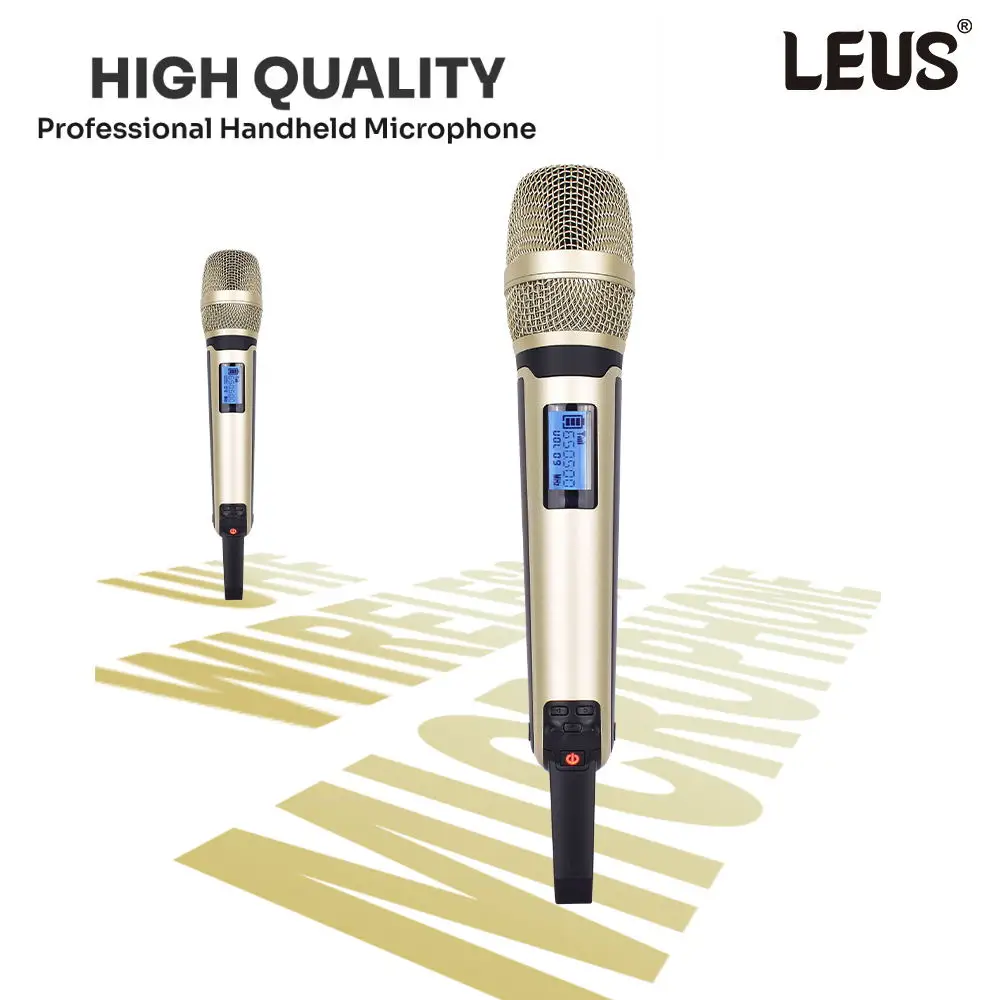 LEUS UH-20 UHF EW135G4 SKM9000 High Quality Metal Dual Channels Wireless Microphone Karaoke Stage Performance Dynamic System