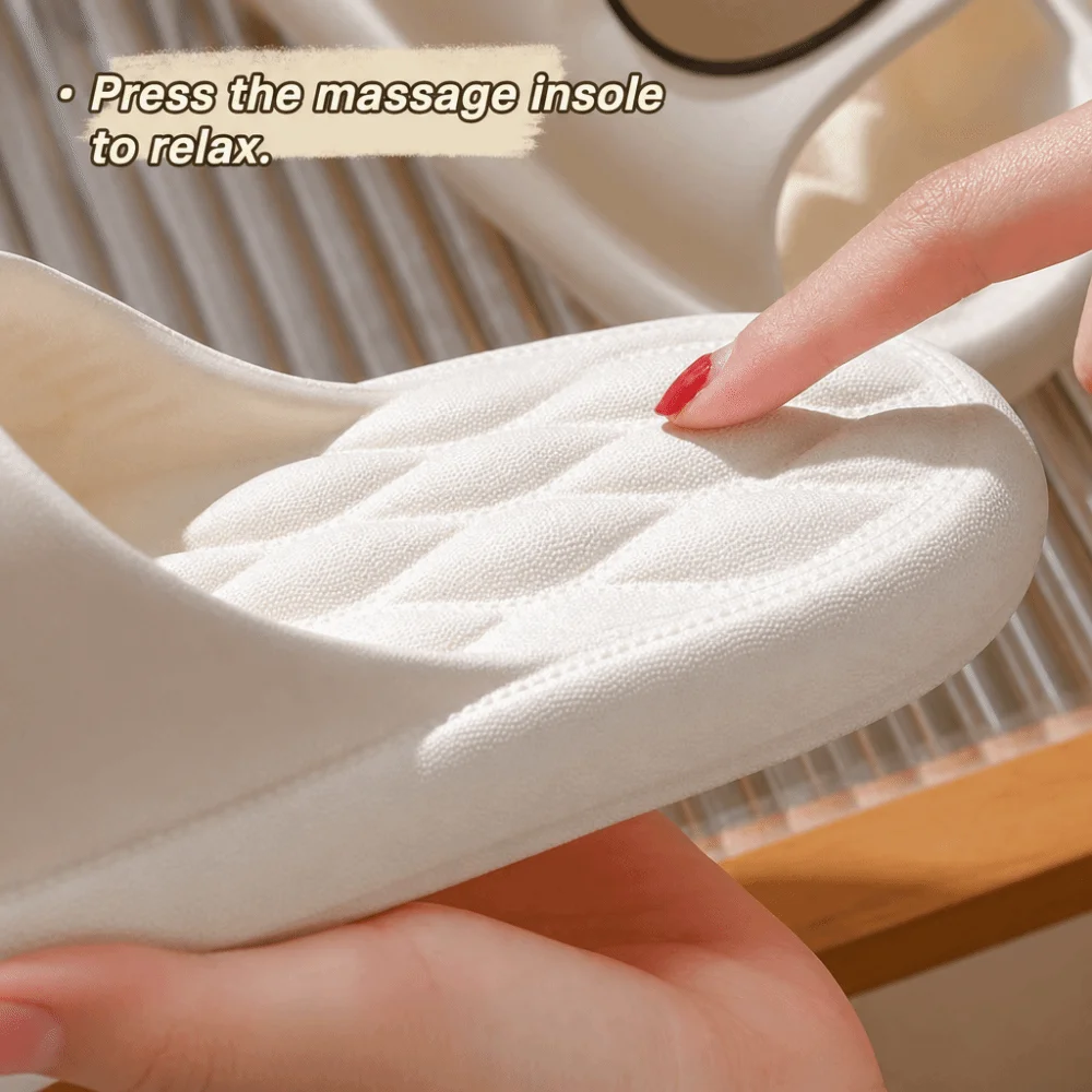 Thick Sole Women Summer Slippers Non-slip Wear-resisting Bathroom Bath Slippers Soft Lightweight House Slippers