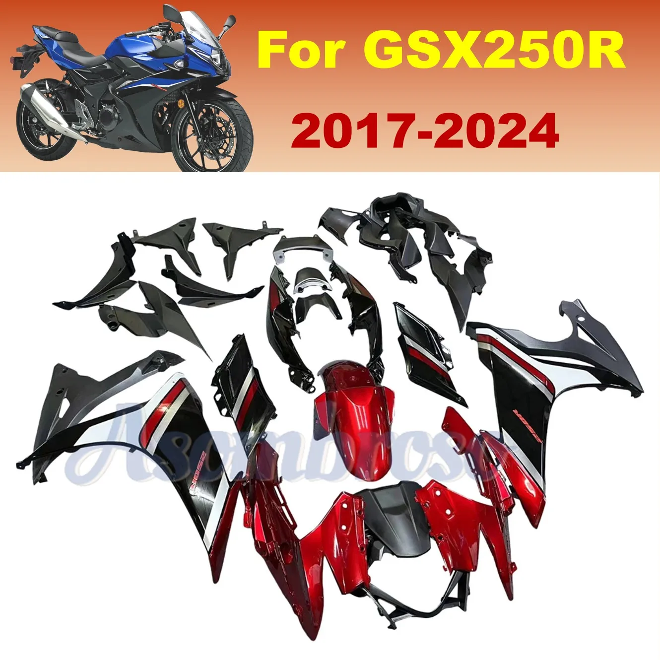 ABS Fairings For GSX250R GSXR 250 GSXR 250 2017 2018 2019 2020 2021 2022 Complete Replacement Body Kit Panels