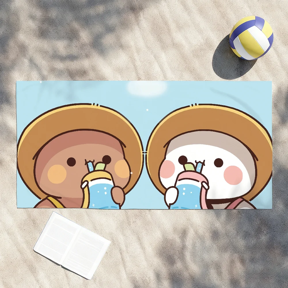 Cartoon BuBU Dudu Kawaii Towel Soft Lightweight Anti-Sand Large Beach Towel Quick-Drying Bath Sports Family