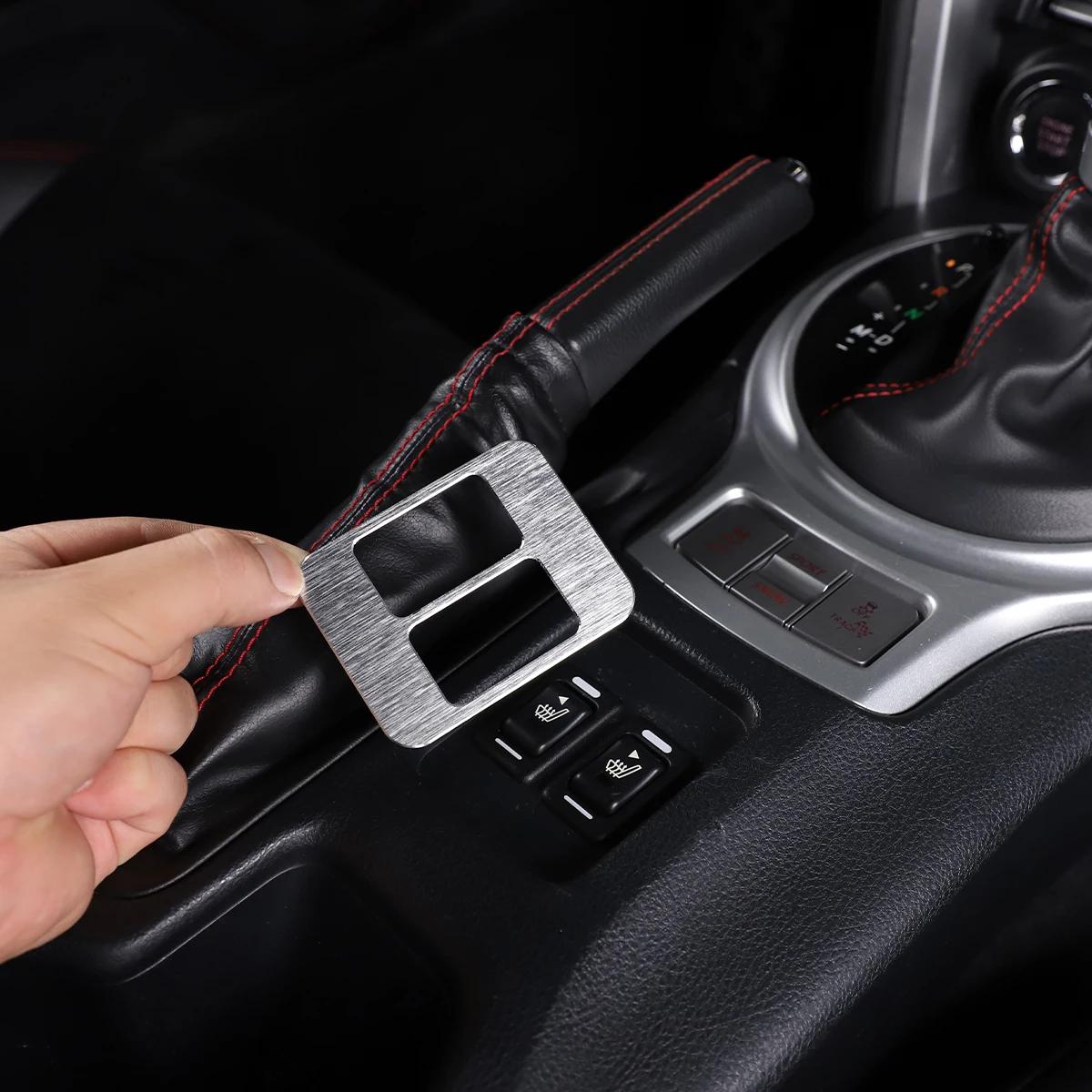 Interruptor do tronco do carro da liga de alumínio, assento aquecimento botão Frame, adesivo de decoração para Toyota 86, Subaru BRZ 2016-2020, acessórios do carro