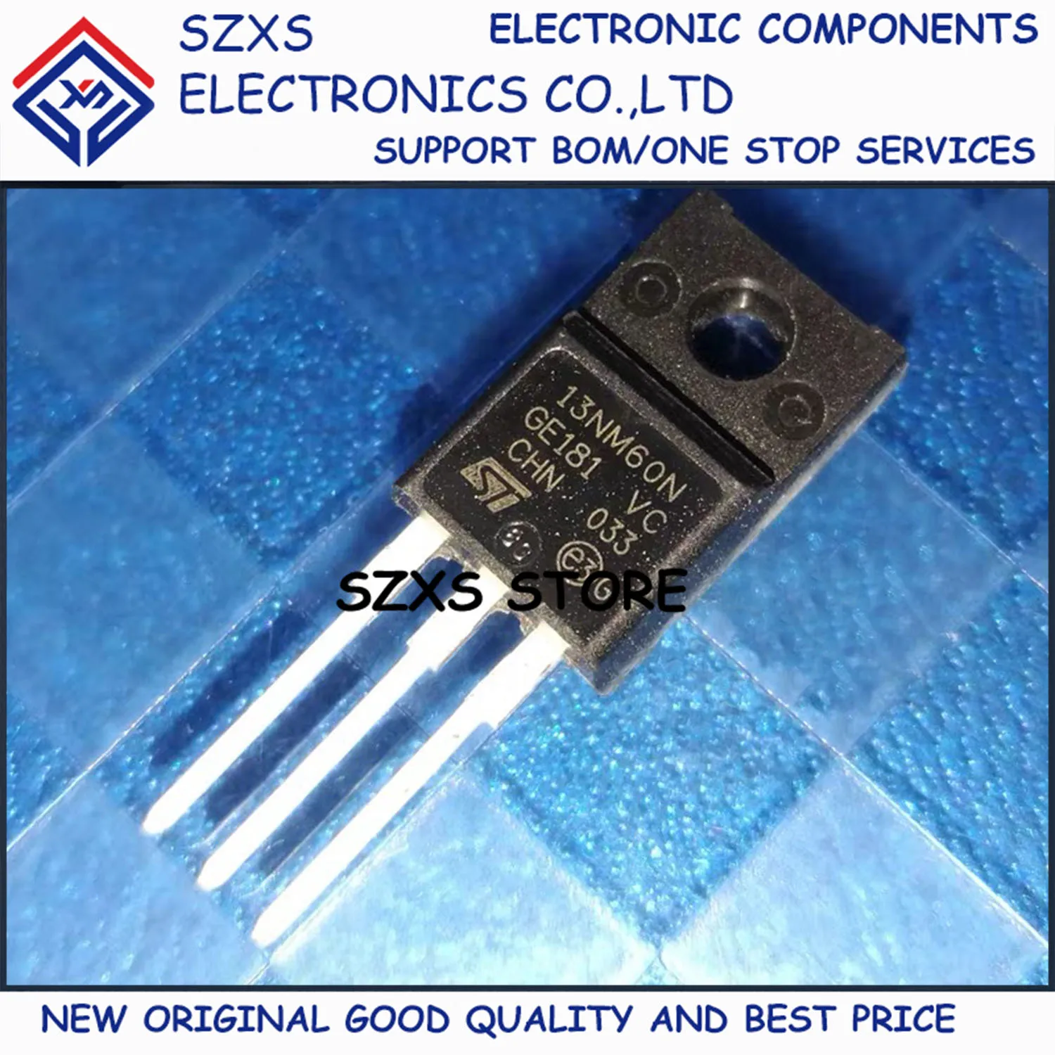 

New Original 10Pcs 13NM60N STF13NM60N TO-220F 650V 11A MOSFET Field Effect Transistor In Stock Good Quality