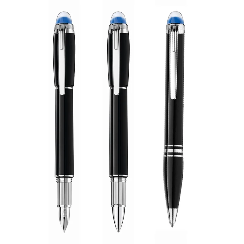 High Qulity Blue Planet Crystal MB Ballpoint Rollerball Pen Luxury Design Office Writing Fountain Pens with Serial Number