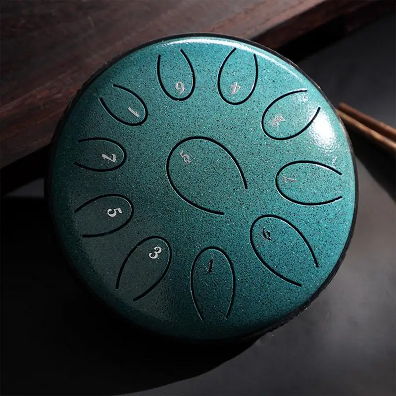 

Steel Tongue Drum Rain Chime Meditation Drum 11 Notes Hand Drums Handpan Drum Sound Healing Instruments Portable Mini Steel