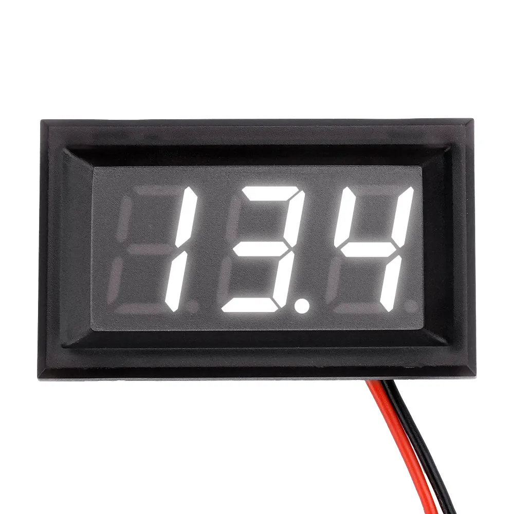 Waterproof Voltage Meter DC 4.5-30V Waterproof Golf Cart Digital Voltmeter 12V 24V LED Battery Monitor for Cars Boats Motorcycle