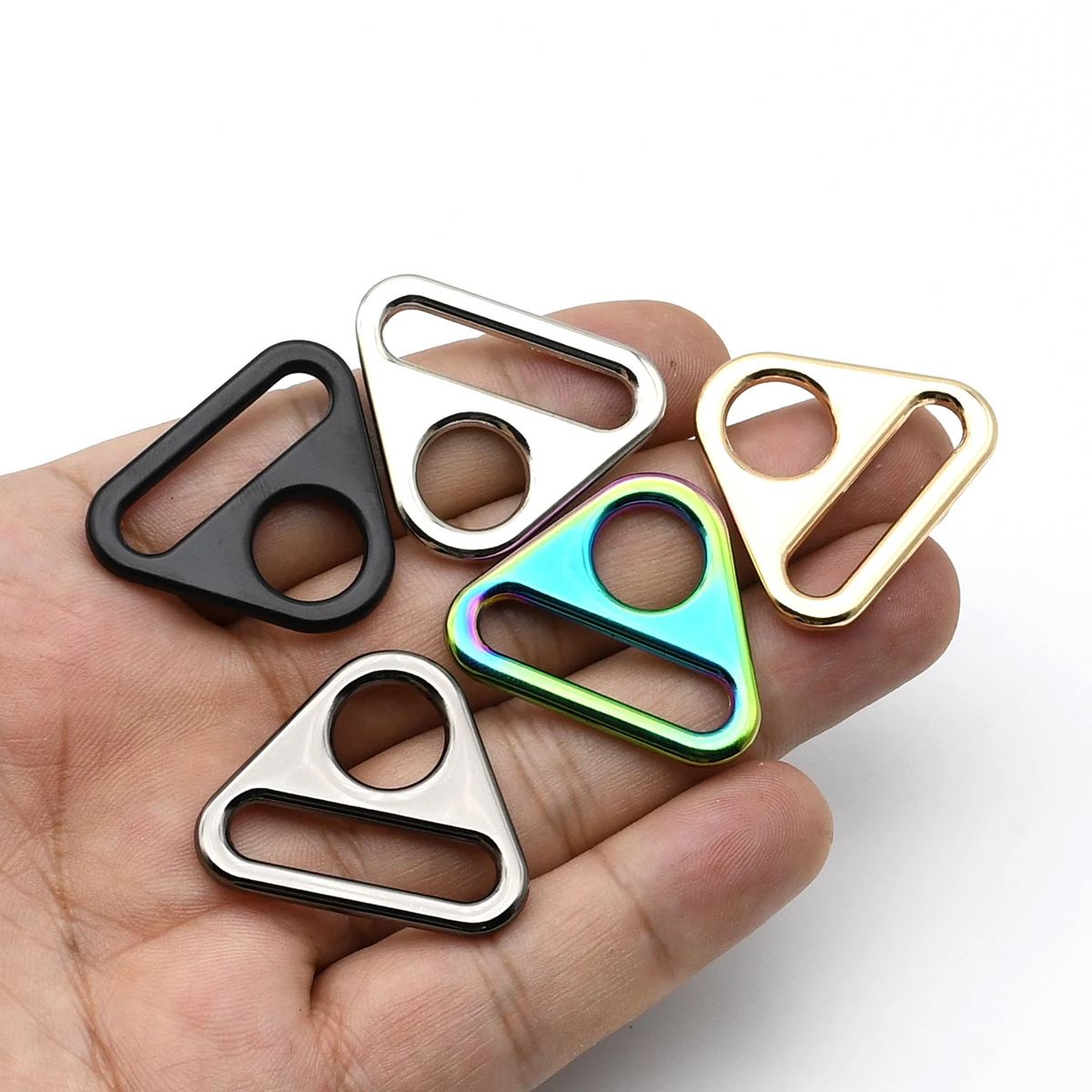 5pcs โลหะสามเหลี่ยมแหวนหัวเข็ม - Leatherwork Hardware บทวิจารณ์และราคา