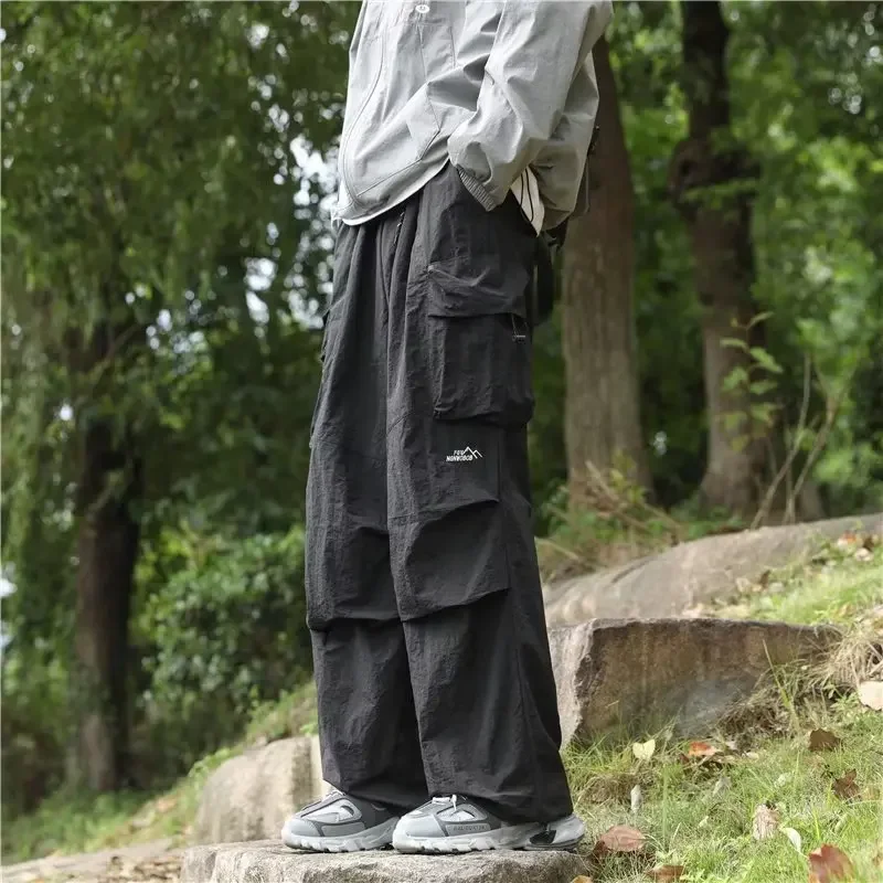 Loose Men's Cargo Pants Autumn Fashion Brand Casual Straight Leg Long Trousers Mountain Climbing Sports Logging Workwear