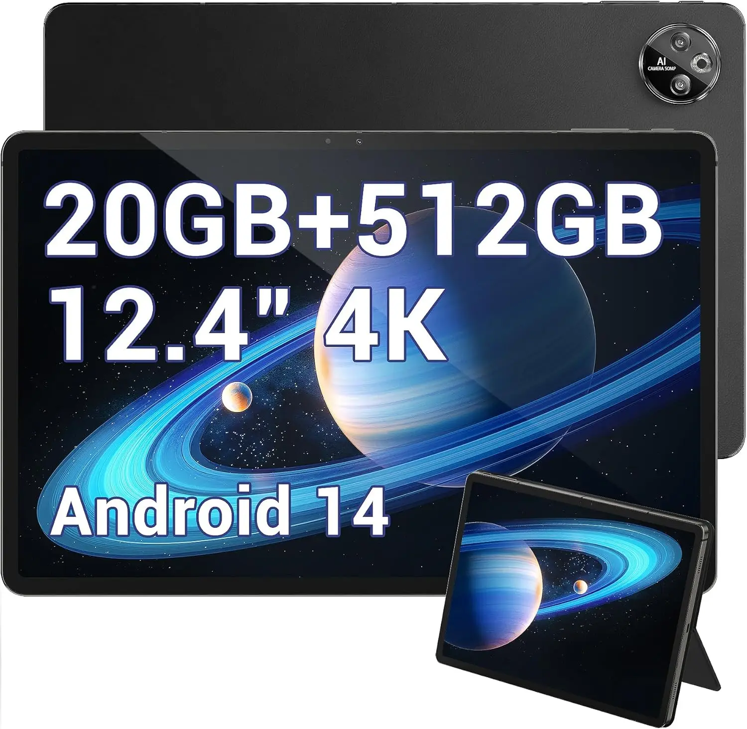 تابلت DOOGEE T30 MAX Android14 للألعاب، 12.4 بوصة 20 جيجابايت + 512 جيجابايت/2 تيرابايت، 108000 مللي أمبير/33 وات، 50 ميجابكسل + 20 ميجابكسل، هيليو G99 ثماني النواة، TUV/4G LTE/5GWiFi/OTG/GPS