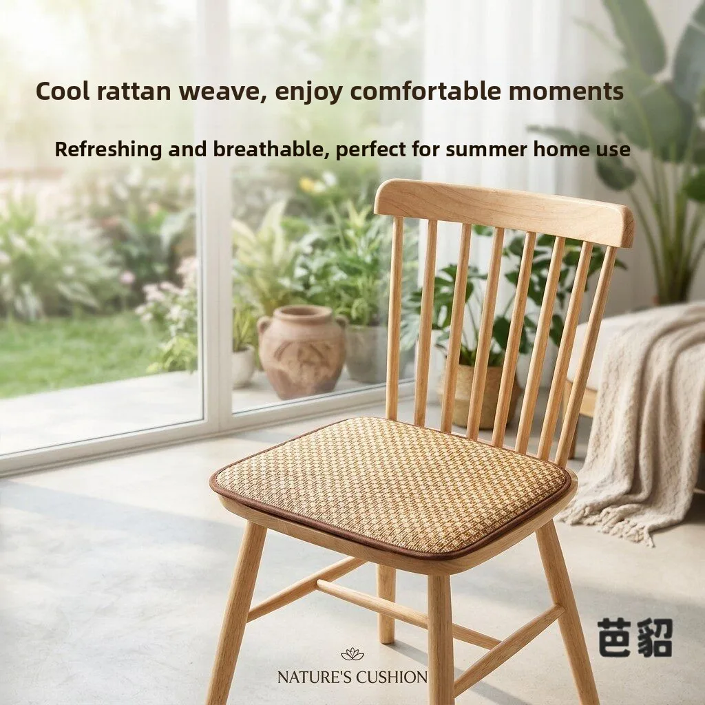 office-chair-pad-breathable-summer-new-style-wicker-mat-universal-dining-chair-student-stool-poker-room-chair-cushion
