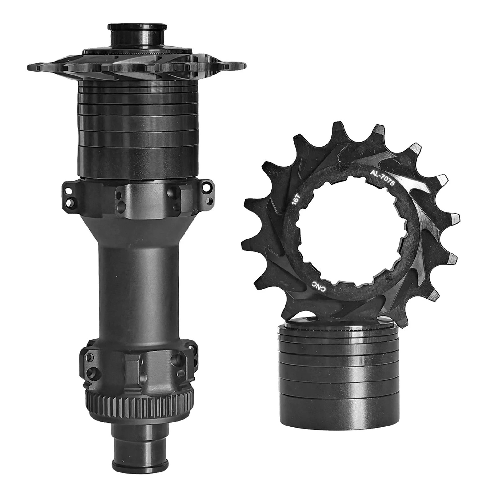 

HG 16T MTB Road Bike Sprocket with Multiple Spacers Single Speed Flywheel Conversion Kit for HG Hub Cycling Parts