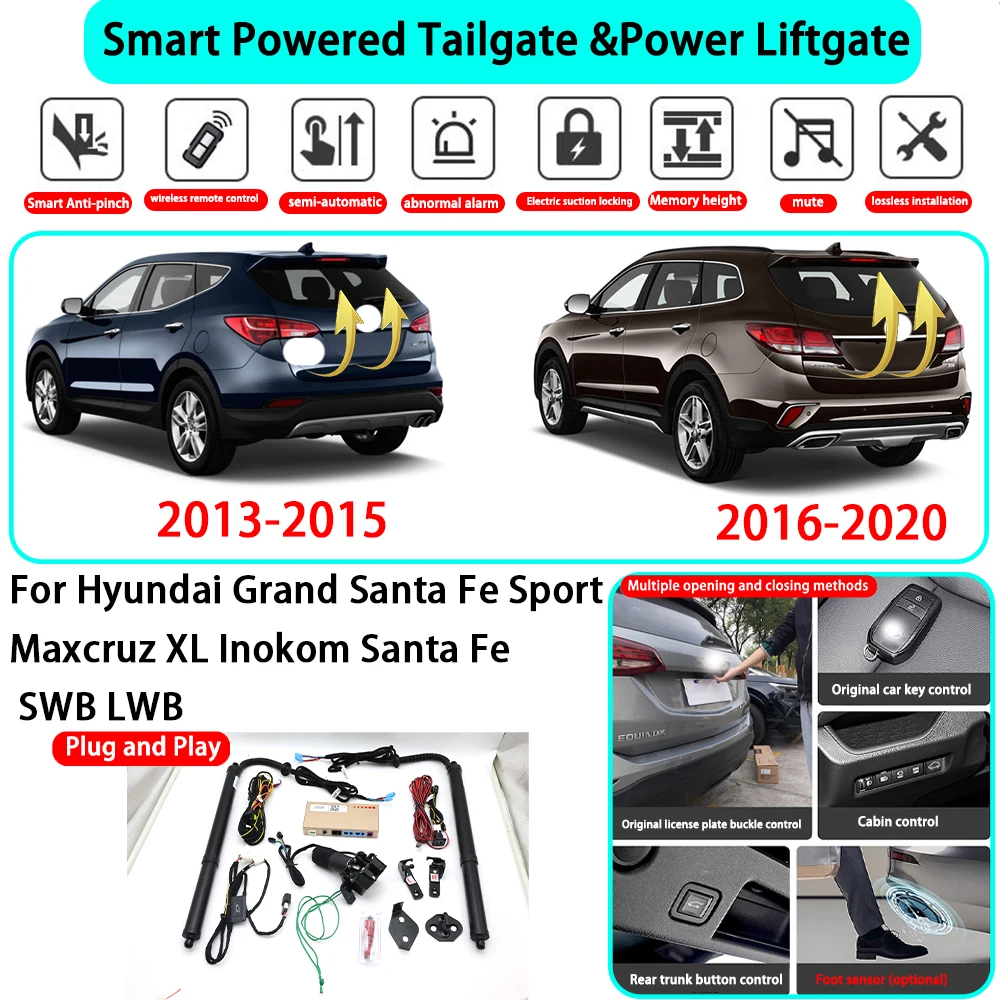 

﻿for Hyundai Grand Santa Fe Sport Maxcruz XL Inokom Santa Fe SWB LWB Automatic Powered Tailgate Electric Power Tailgate Lift