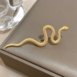 Flashbuy Fashion Women's Brooch Gold Color Metal Snake Suit Clothings Decoration Brooch Pin Accessories Gift