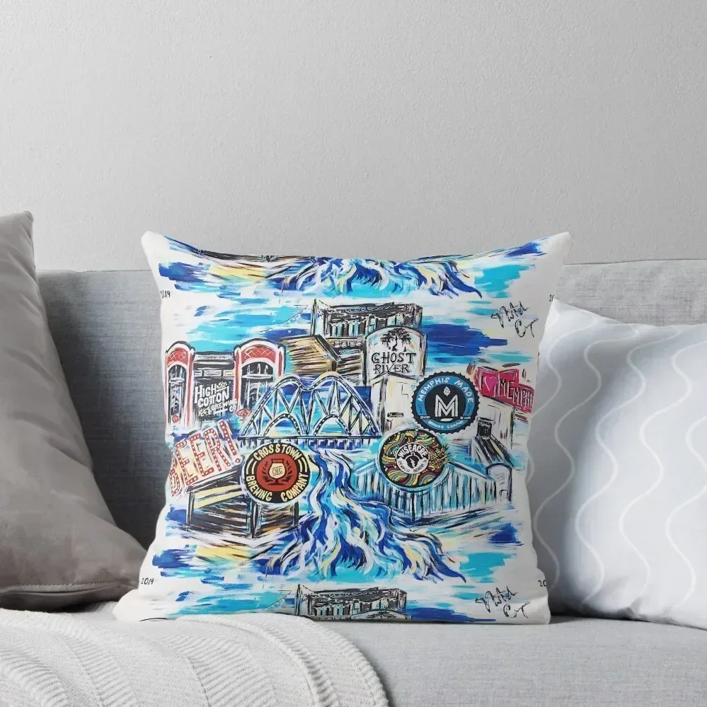 Pop Art Memphis Breweries Throw Pillow Decorative Cushions Sofa Pillow Cover pillow