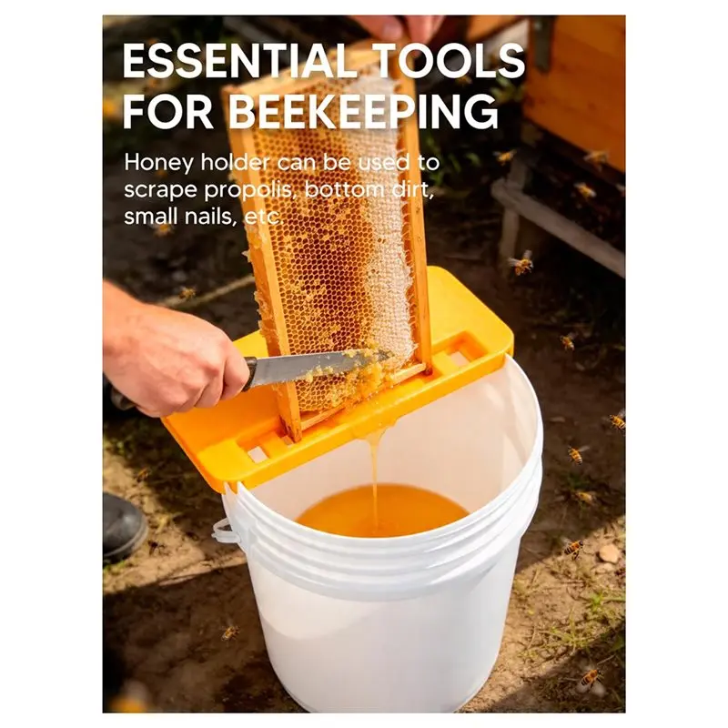 ABAE-Honey Uncapping Tank Holder Scraper For 5 Gallon Round And Square Buckets-Easy Cleaning Design