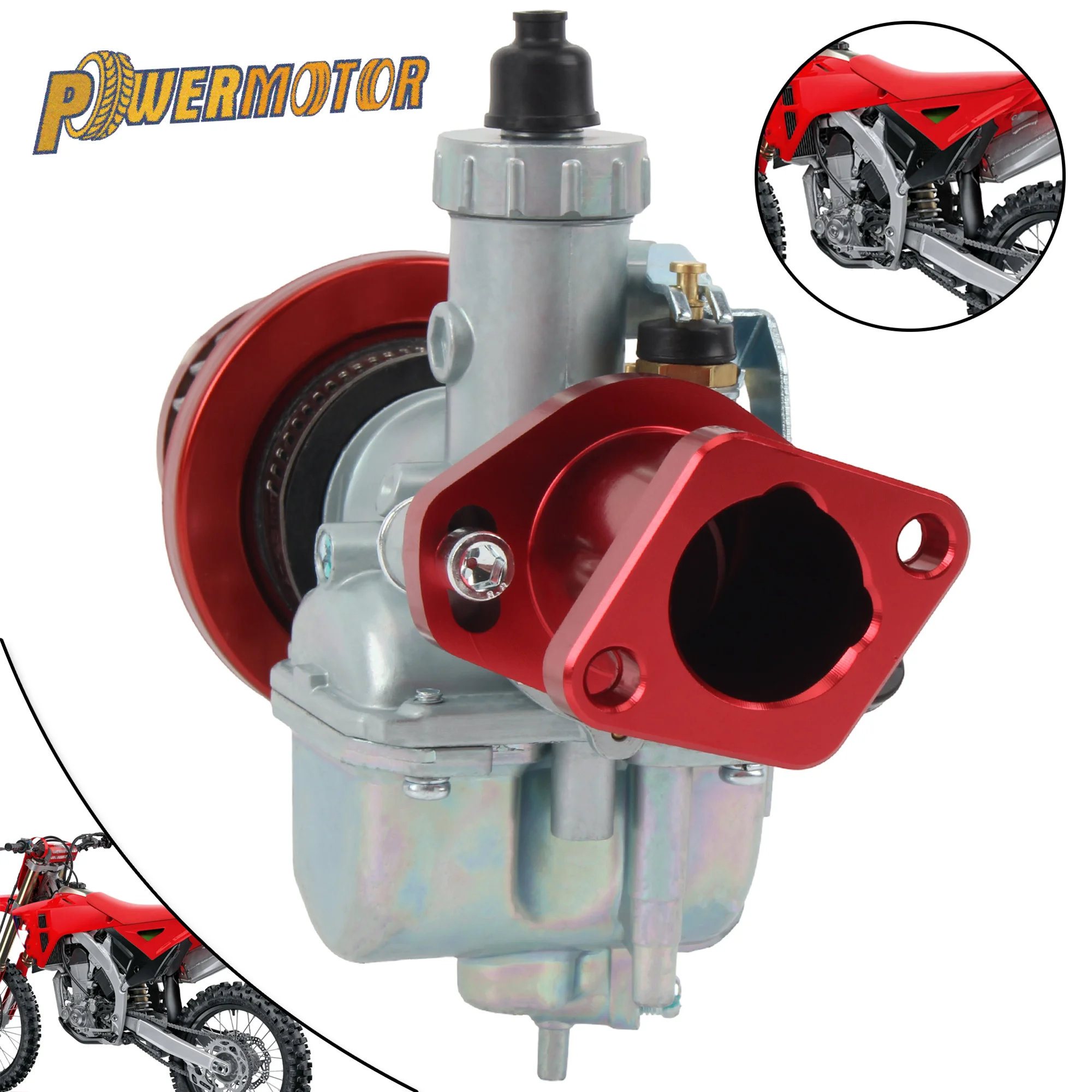 For Mikuni Lifan YX Zongshen XR50 CRF70 KLX 110-140cc VM22 26mm Motorcycle Carburetor Kit Dirt Bike Motocross Tuning Parts Red