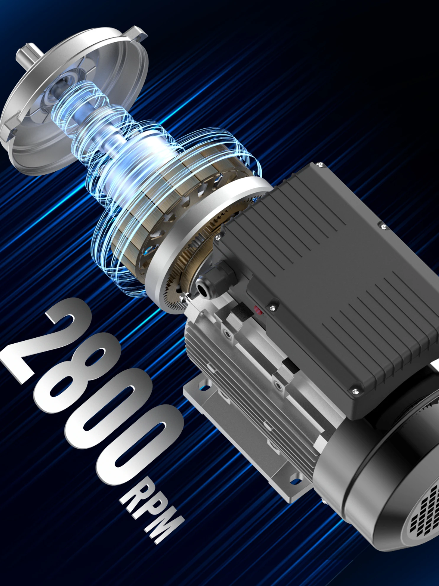 SucceBuy 1.1KW Elektrische Motor AC Luchtcompressor Motor Eenfase 24mm Ingetoetste As CW/CCW Rotatie voor Landbouwmachines - afbeelding 2