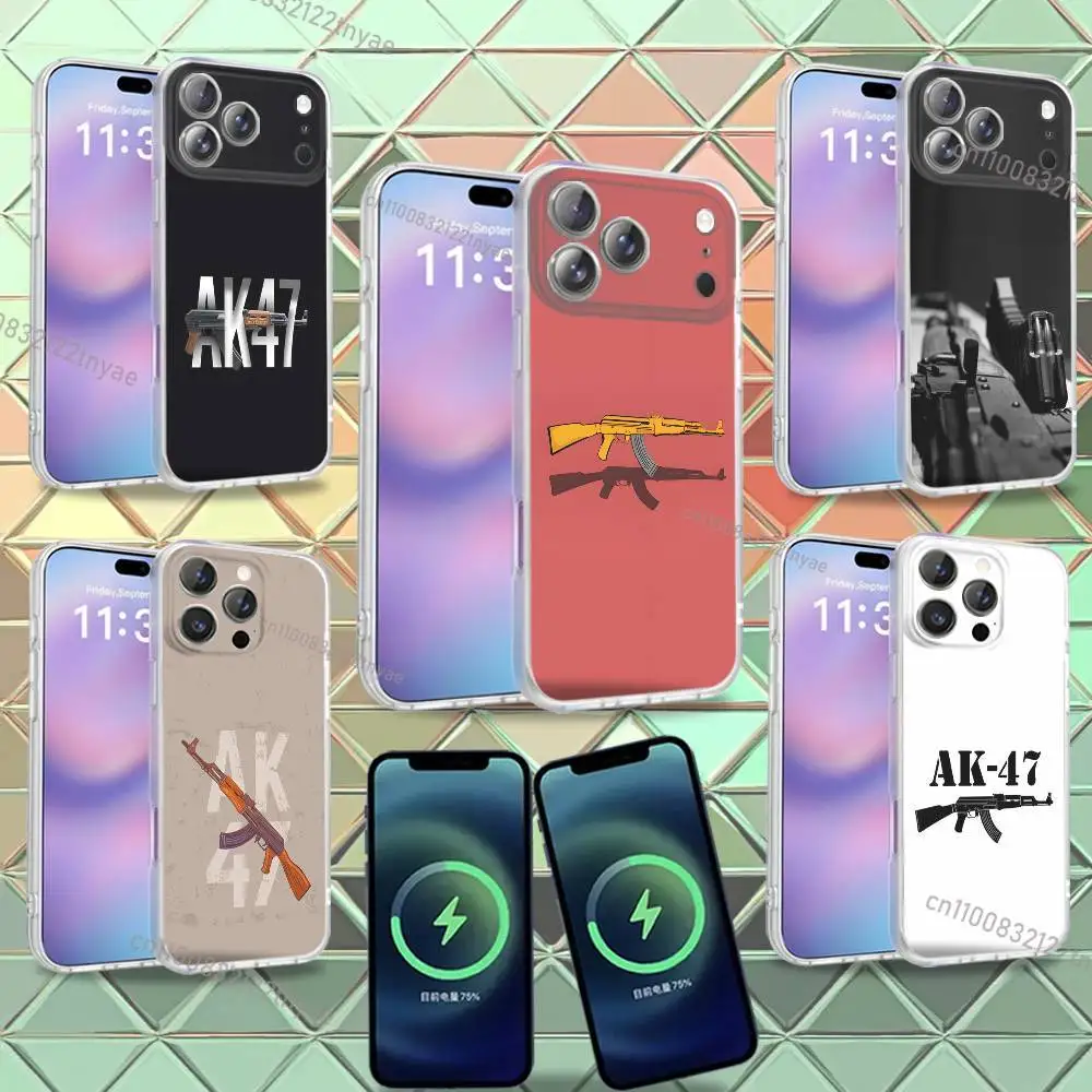 

Ak-47 King of Guns Phone Case For iPhone 16,14,11,17,13,15,12,Air,Plus,Pro,Max,E,Mini Frosted for MagSafe Magnetic Wireless