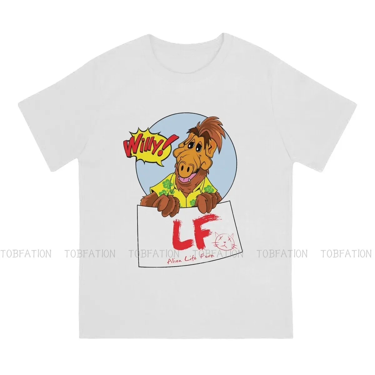 Alf TV TShirt for Men Alien Life Form Willy Poster Cool  Basic Leisure Sweatshirts T Shirt High Quality New Design Loose