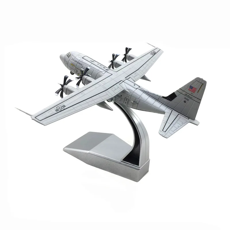 1:200 US Air Force C‑130J Super Hercules Military Transport Plane High Simulation Diecast Metal Airplane Finished Alloy Aircraft