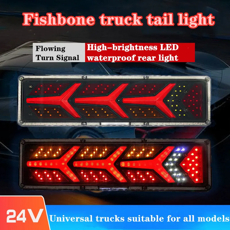 2Pcs Led car rear light 24/12V super bright Flow Steering Turn Signal Lamp for Truck Trailer Caravan UTE Camper fog taillights