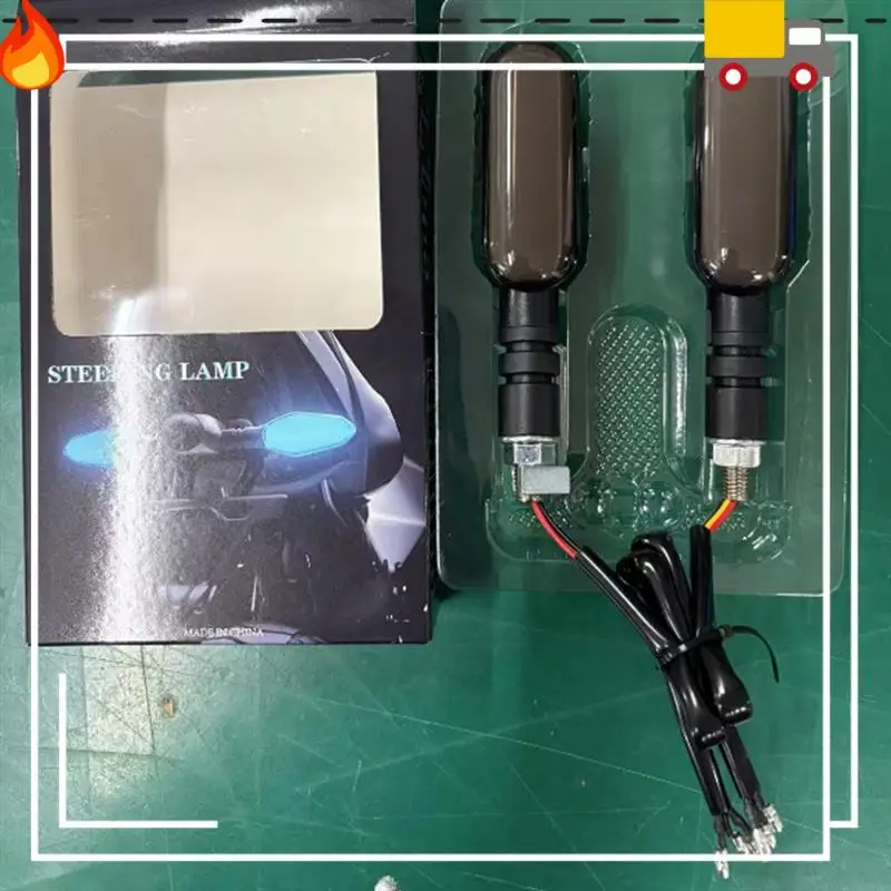 

Discount-2PCS Colorful LED Turn Signal Lamp For Motorcycles - Waterproof Projection Light