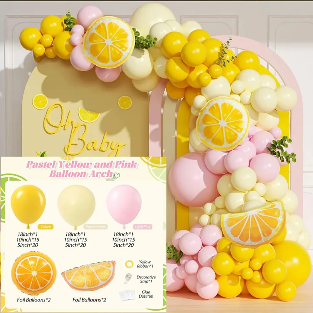Fruit Theme Ballon Arch Kit Multicolor Latex Decorative Ballon Set Watermelon Pineapple Strawberry Lemon Party Balloons
